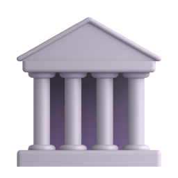 Soft 3D claymorphic classical vault building